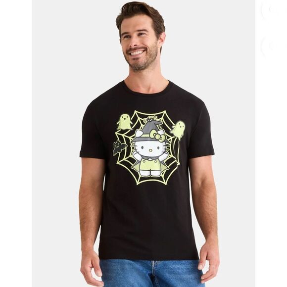 Men's Halloween Hello Kitty & Mickey Graphic T-Shirt 2-Pack Size 2XL - Picture 4 of 8